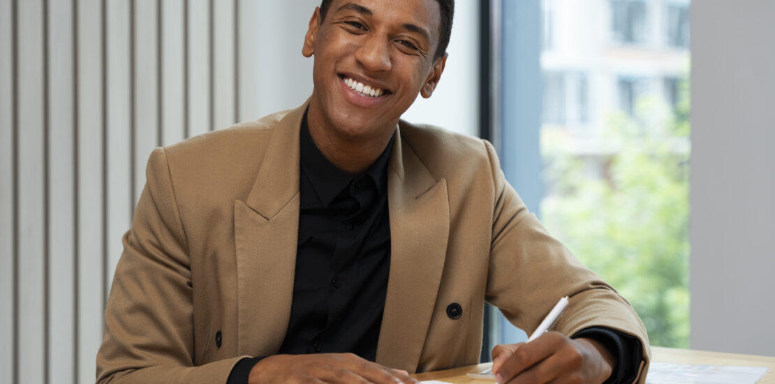 Business Man Banner Concept With Copy Space