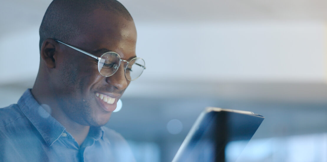 Communication And Black Man Talking With Tablet Fo 2023 10 07 03 26 19 Utc