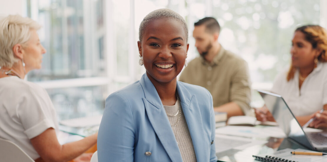 Face Leadership And Happy Black Woman In Meeting 2023 09 07 02 02 00 Utc